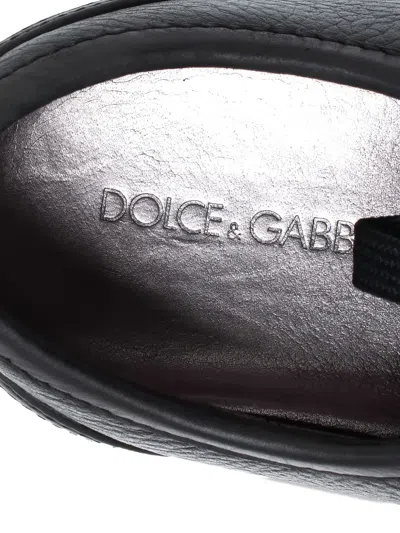 Pre-owned Dolce & Gabbana Leather Logo Sneakers