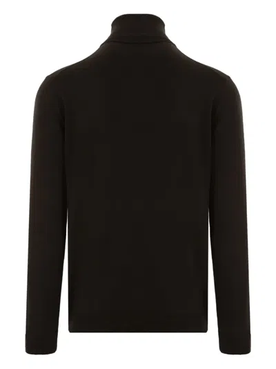 Roberto Collina Turtleneck Merino-wool Sweater In Black