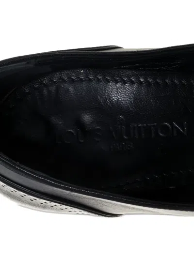 Pre-owned Louis Vuitton Leather Loafers In Black