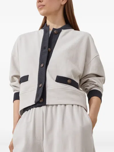 Brunello Cucinelli Button-fastening Panelled Sweatshirt