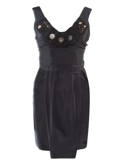 Pre-owned Marni Button-embellished Dress In Black
