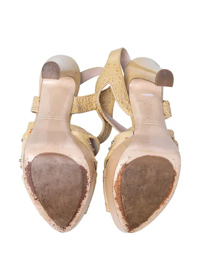 Pre-owned Miu Miu 2023 145mm Patent Leather Platform Sandals