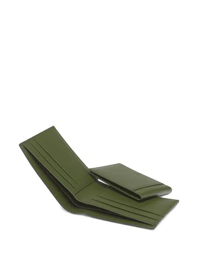 Mcm Aren Visetos Monogram Bifold Wallet In Green