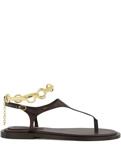 Zimmermann Wild Chain-embellished Leather Sandals