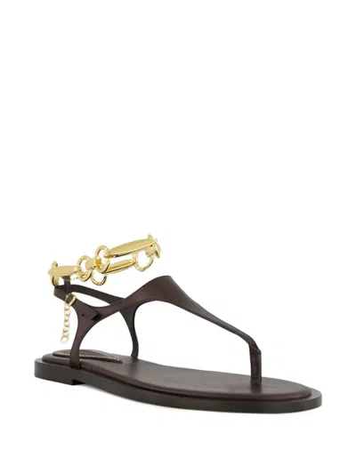Zimmermann Wild Chain-embellished Leather Sandals