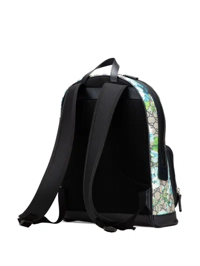 Pre-owned Gucci 2016-2025 Gg Supreme Blooms Day Backpack In Brown