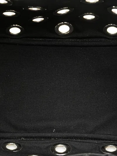 Pre-owned Prada 2013-2025 Small Canvas Canapa Grommet Satchel
