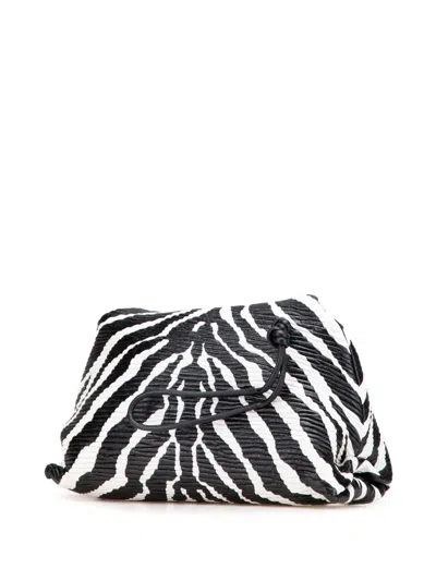 Pre-owned Bottega Veneta 2012-2025 Nappa Zebra Bv Trine Angular Clutch Bag