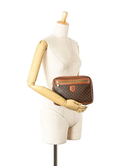 Pre-owned Celine 1994 Macadam Coated Canvas Clutch Bag