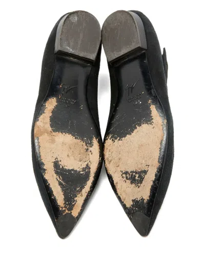 Pre-owned Giuseppe Zanotti Vintage Pointed-toe Ankle-strap Ballet Flats