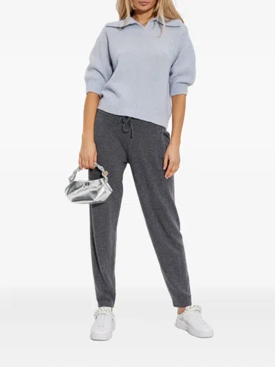 Lisa Yang Polo-neck Half-sleeve Sweater In Blue