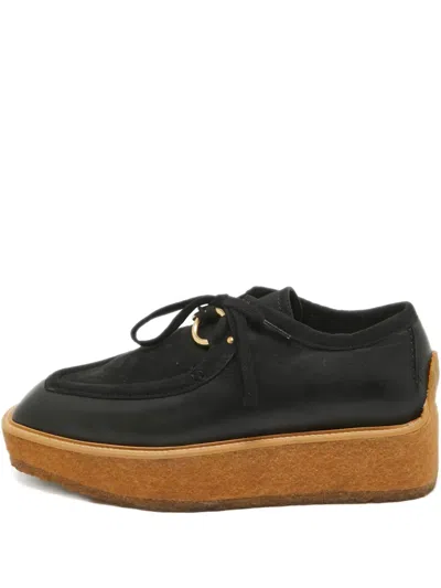 Pre-owned Stella Mccartney Brody Platform Suede Leather Desert Bootss