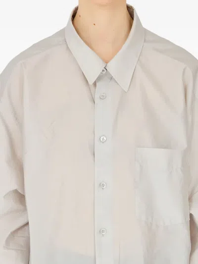Maison Margiela Long-sleeved Shirt Woman Pearl Grey In White