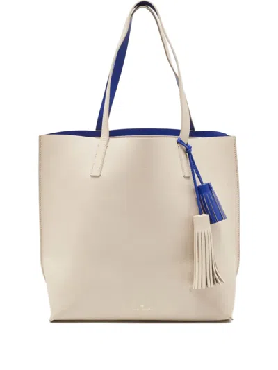 Pre-owned Kate Spade  Leather Tote Bag In White