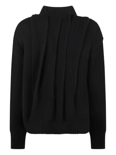 Sacai Ribbed-knit Zip-front Cardigan