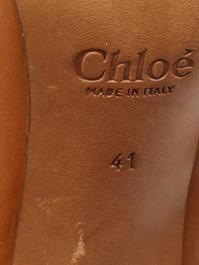 Pre-owned Chloé 120mm Leather Block Heel Boots