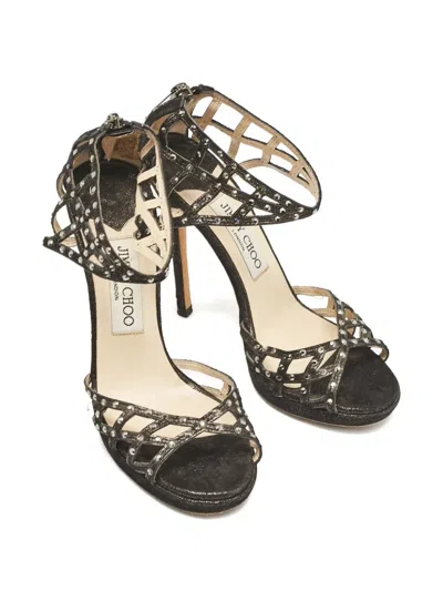 Pre-owned Jimmy Choo Lattice Embellished Pumps