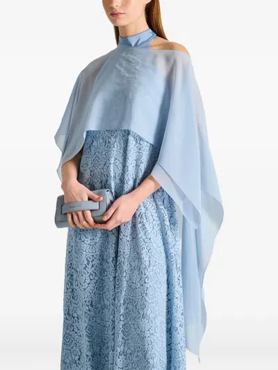 D Exterior Asymmetric-hem Jacket In Blue