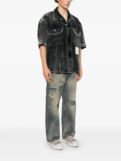 Miharayasuhiro Amateur Sewn S/s Shirts In Black