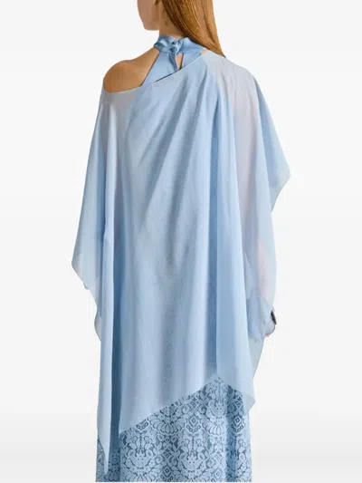 D Exterior Asymmetric-hem Jacket In Blue