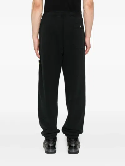 Stone Island Classic Badge Sweatpants In Black
