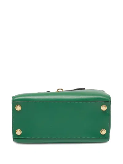 Pre-owned Louis Vuitton Padlock Leather Tote Bag In Green