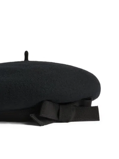 Patou Grosgrain-bow Wool Beret