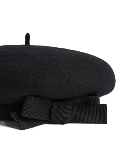 Patou Grosgrain-bow Wool Beret