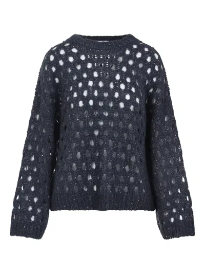 Brunello Cucinelli Sequin-embellished Open-knit Sweater