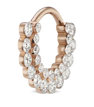 Maria Tash Gold Invisible Diamond Apsara Hoop Earring