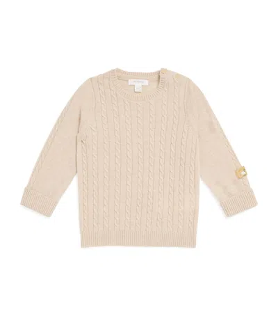 Purebaby Cashmere Cable-knit Sweater In Neutral