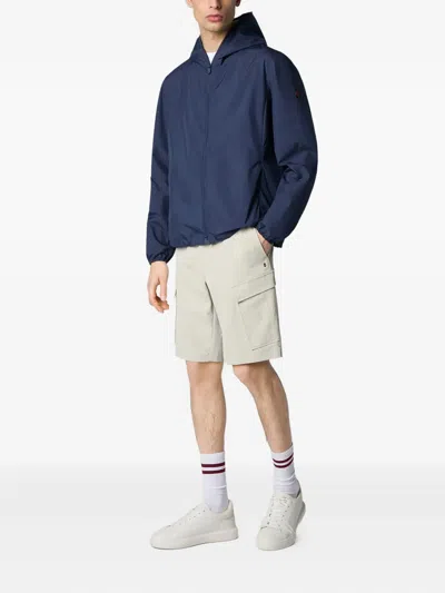 Save The Duck Zayn Hooded Zip-front Jacket In Blue
