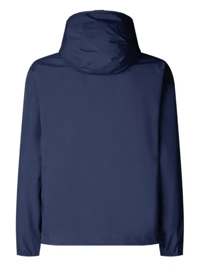 Save The Duck Zayn Hooded Zip-front Jacket In Blue