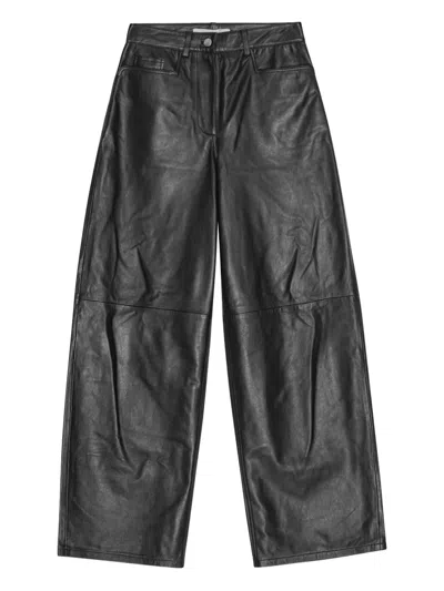 Remain Birger Christensen Sheepskin Panelled Straight-leg Trousers