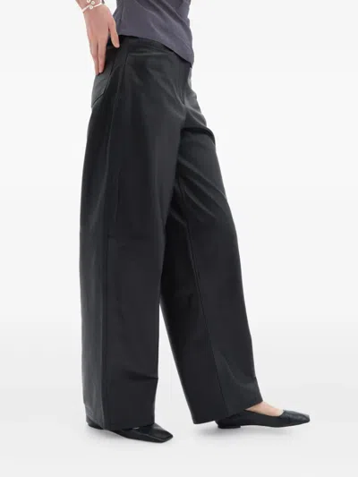 Remain Birger Christensen Sheepskin Panelled Straight-leg Trousers