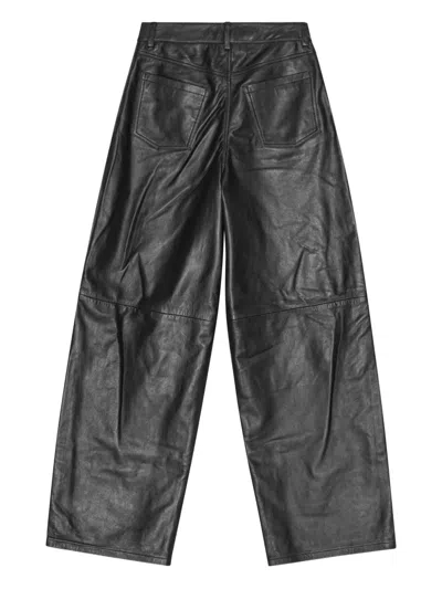Remain Birger Christensen Sheepskin Panelled Straight-leg Trousers