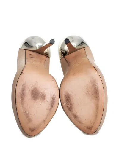 Pre-owned Giuseppe Zanotti Vintage 2024  140mm Leather Pumps In Neutral