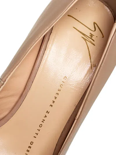 Pre-owned Giuseppe Zanotti Vintage 2024  140mm Leather Pumps In Neutral
