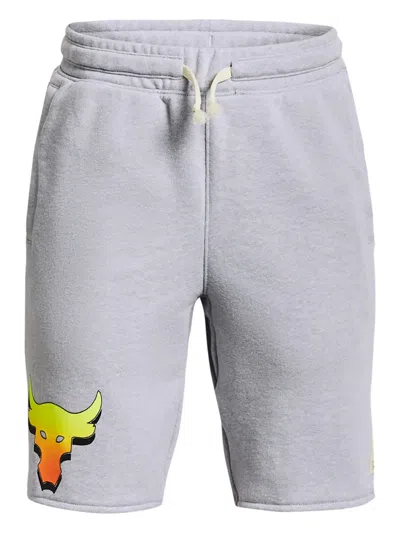 Under Armour Ua Project Rock Terry Shorts In Gray