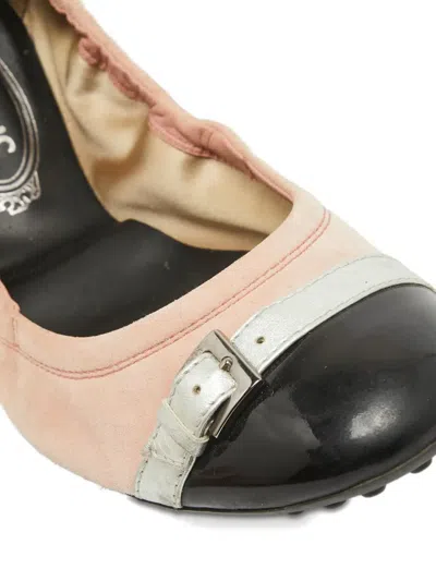 Pre-owned Tod's Vintage  Patent Leather Buckled Ballet Flats