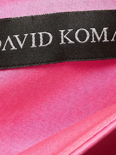 Pre-owned David Koma Lace-up Satin Trousers In Pink