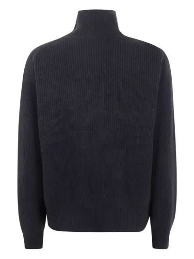 Brunello Cucinelli Cashmere Turtleneck Knit Sweater In Black