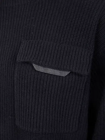 Brunello Cucinelli Cashmere Turtleneck Knit Sweater In Black