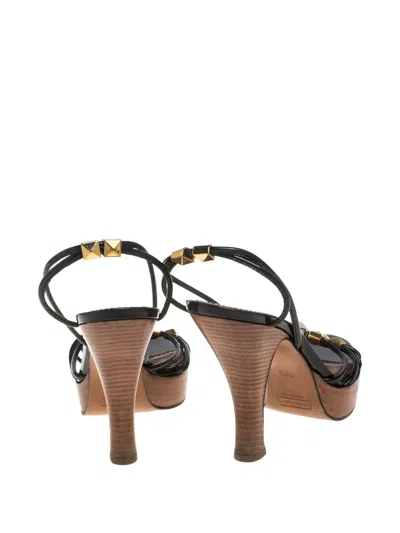 Pre-owned Marc Jacobs Vintage 2023  110mm Patent Leather Stud Platform Sandals