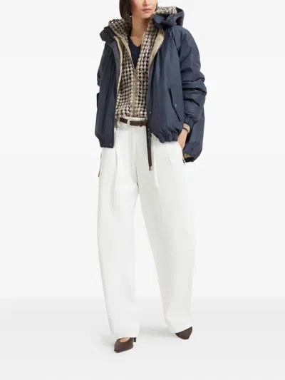 Brunello Cucinelli V-neck Ribbed Sweatshirt
