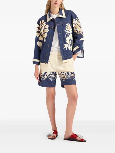 La Doublej Floral-print Shorts