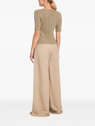 Twinset Lace-up Wide-leg Trousers