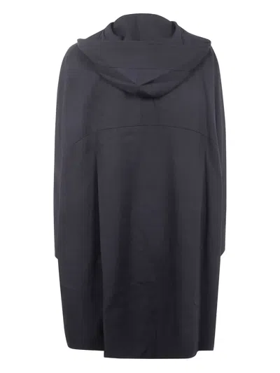 Y's Hooded Button Single-breasted Coat In Gray