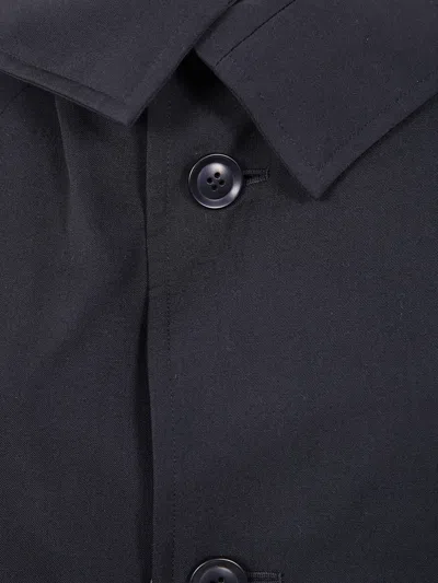 Y's Hooded Button Single-breasted Coat In Gray