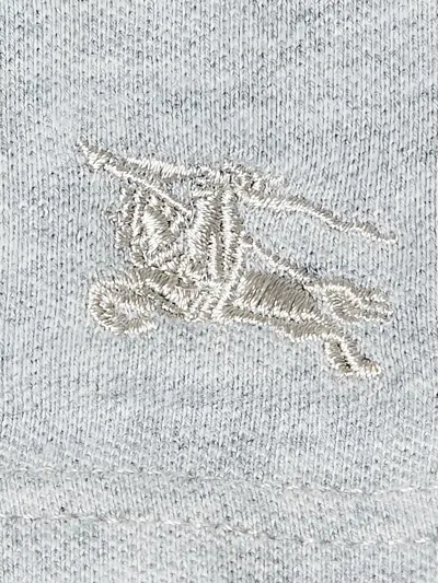Pre-owned Burberry Logo-embroidered Top In Gray